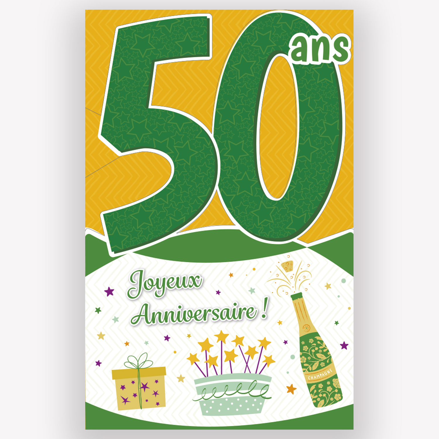 Carte d'Anniversaire Découp'âge avec enveloppe Garçon - 10 ans